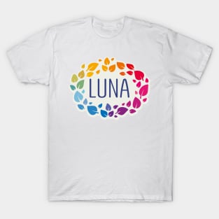 Luna name with colorful leaves T-Shirt